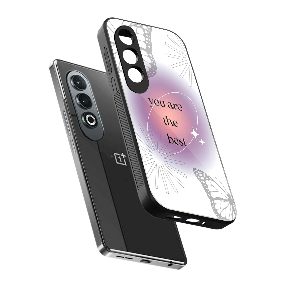 Star Power sleek oneplus nord ce 4 cover with tempered glass back and TPU edges