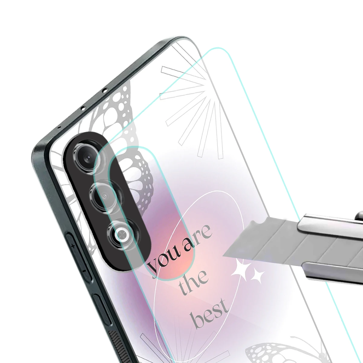 Star Power stylish phone case for oneplus nord ce 4 | glossy glass and slim fit