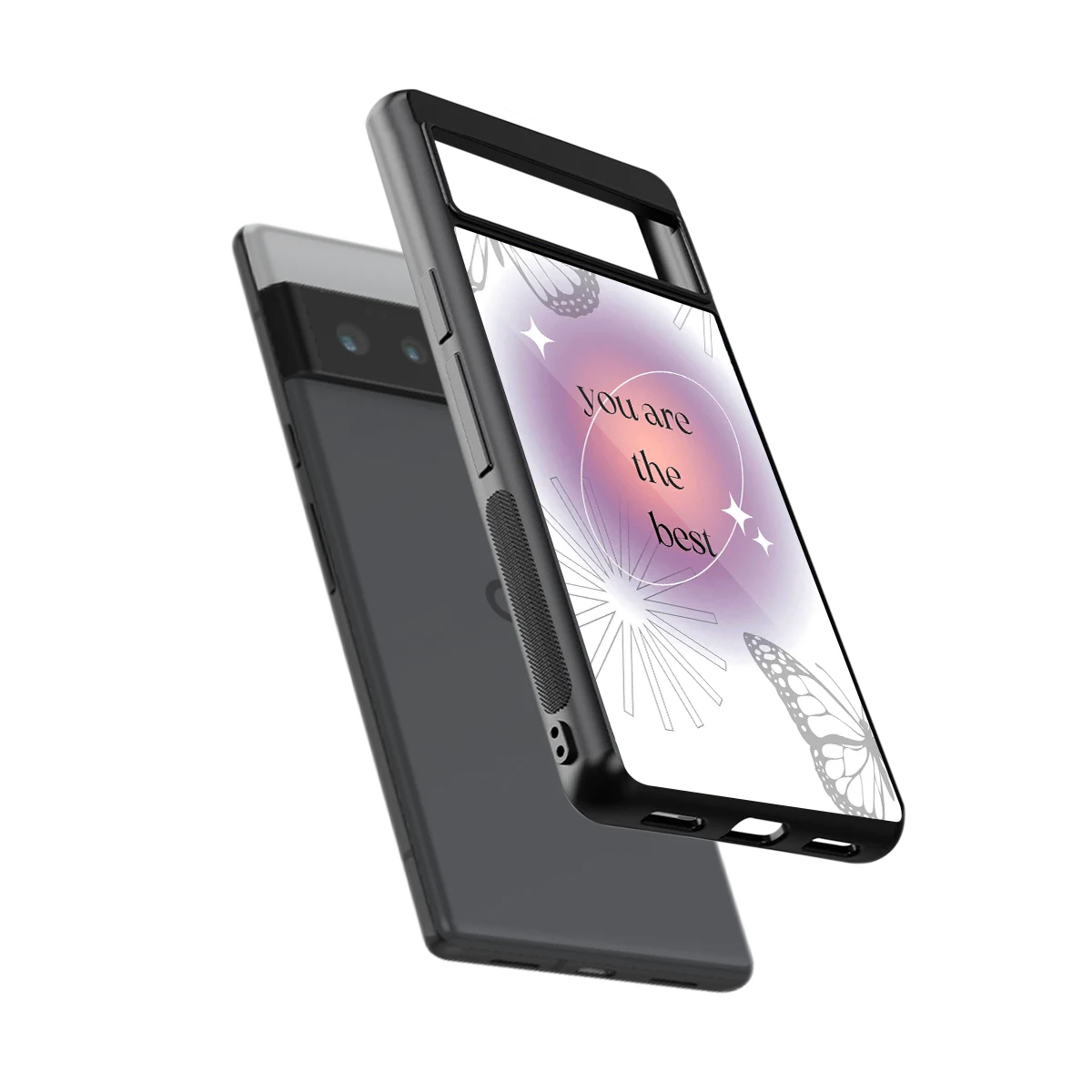 Star Power sleek google pixel 6 pro cover with tempered glass back and TPU edges