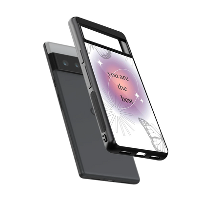 Star Power sleek google pixel 6 pro cover with tempered glass back and TPU edges