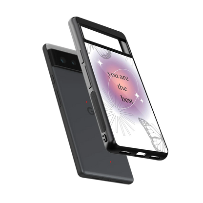 Star Power sleek google pixel 6 cover with tempered glass back and TPU edges