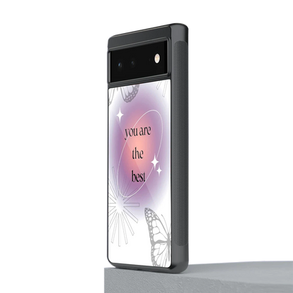 Star Power stylish phone case for google pixel 6a | glossy glass and slim fit