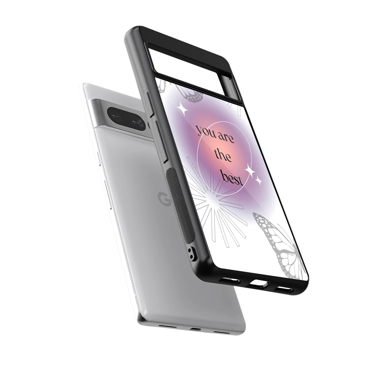 Star Power sleek google pixel 7 pro cover with tempered glass back and TPU edges