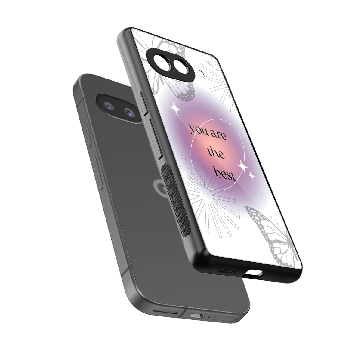 Star Power sleek google pixel 9a cover with tempered glass back and TPU edges