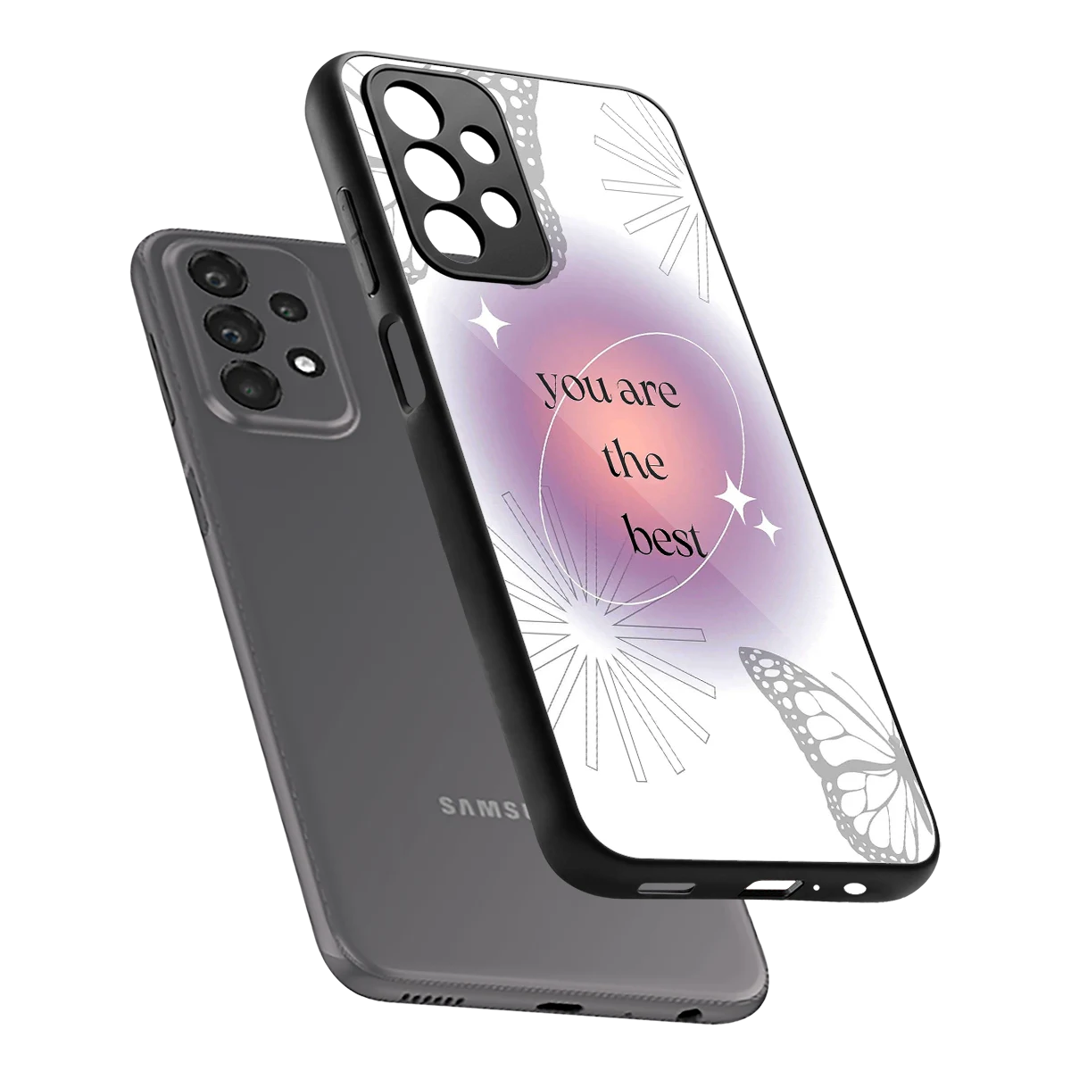 Star Power sleek samsung galaxy a23 cover with tempered glass back and TPU edges