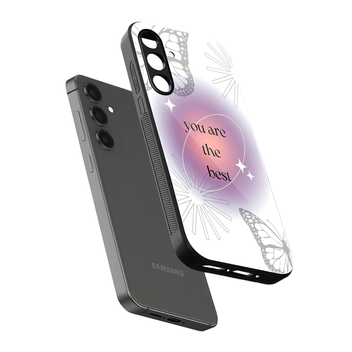 Star Power sleek samsung galaxy a55 5g cover with tempered glass back and TPU edges