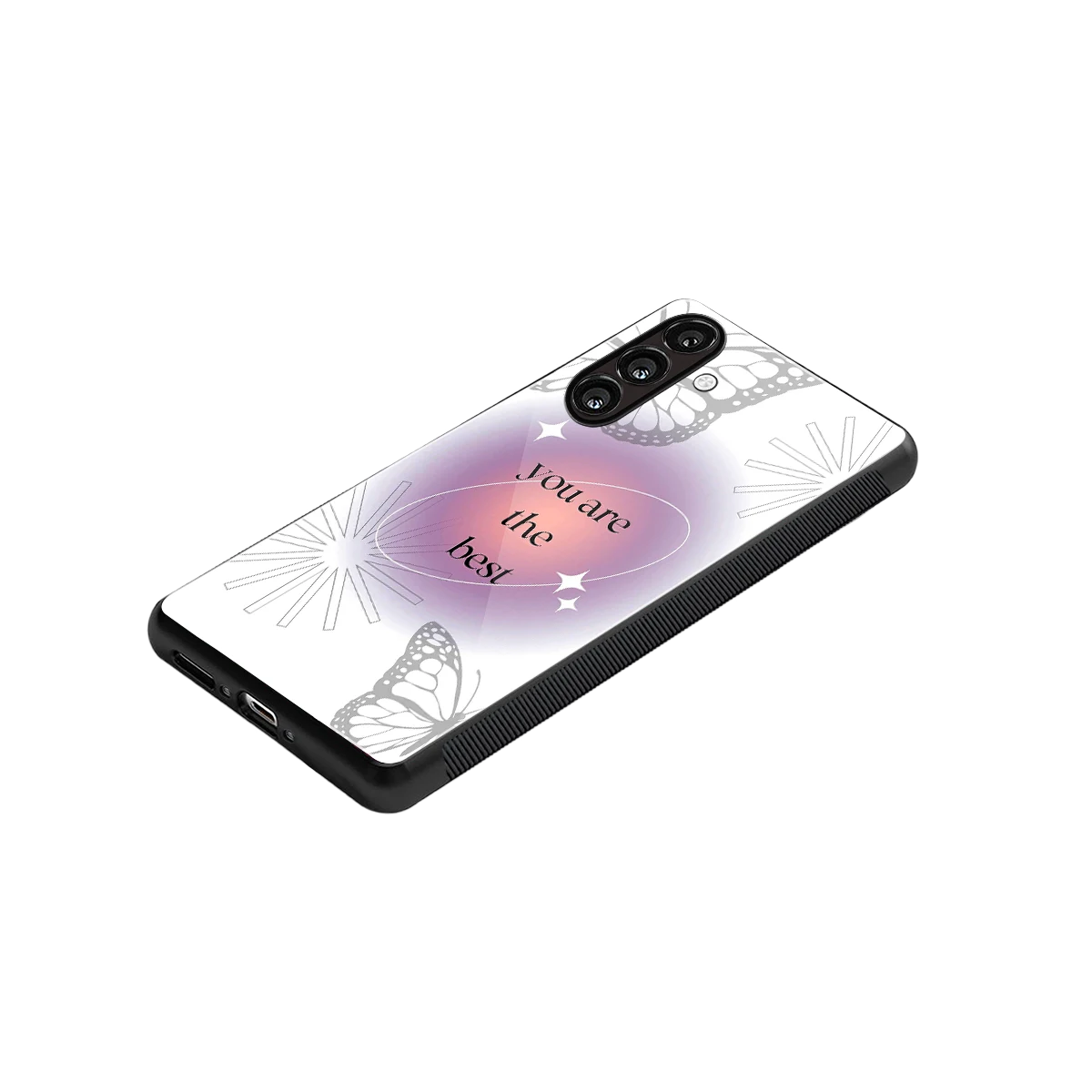 Star Power stylish phone case for samsung galaxy a55 5g | glossy glass and slim fit