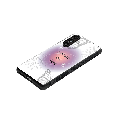 Star Power stylish phone case for samsung galaxy a55 5g | glossy glass and slim fit