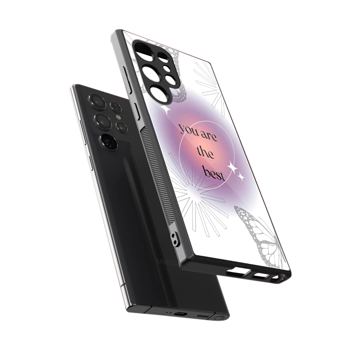 Star Power sleek samsung galaxy s24 ultra cover with tempered glass back and TPU edges