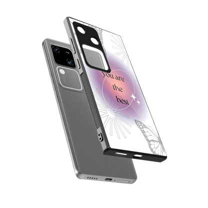 Star Power sleek vivo v30 cover with tempered glass back and TPU edges
