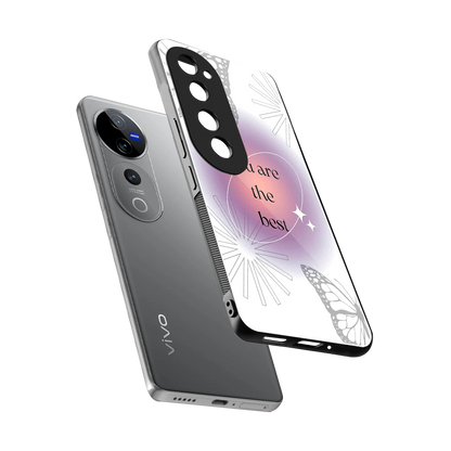 Star Power sleek vivo v40 pro cover with tempered glass back and TPU edges