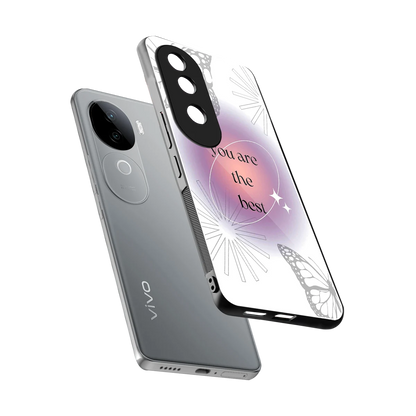 Star Power sleek vivo v40e cover with tempered glass back and TPU edges