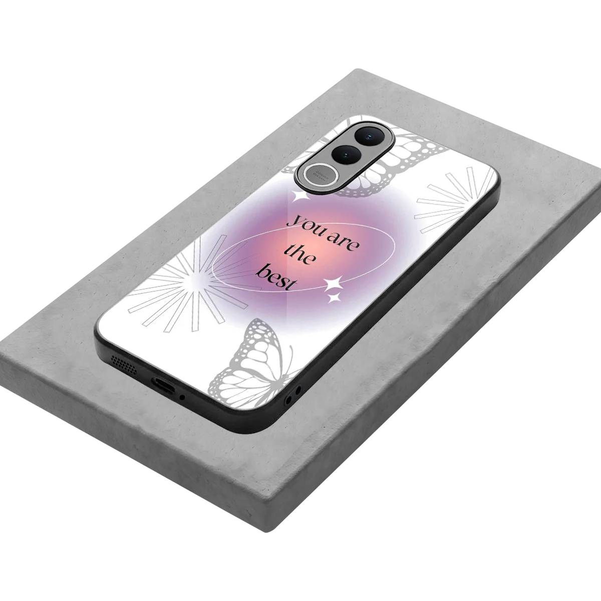 Star Power stylish phone case for vivo v70 fe | glossy glass and slim fit