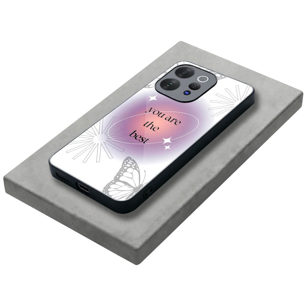 Star Power stylish phone case for vivo v70 | glossy glass and slim fit