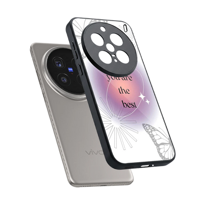 Star Power sleek vivo x200 pro cover with tempered glass back and TPU edges