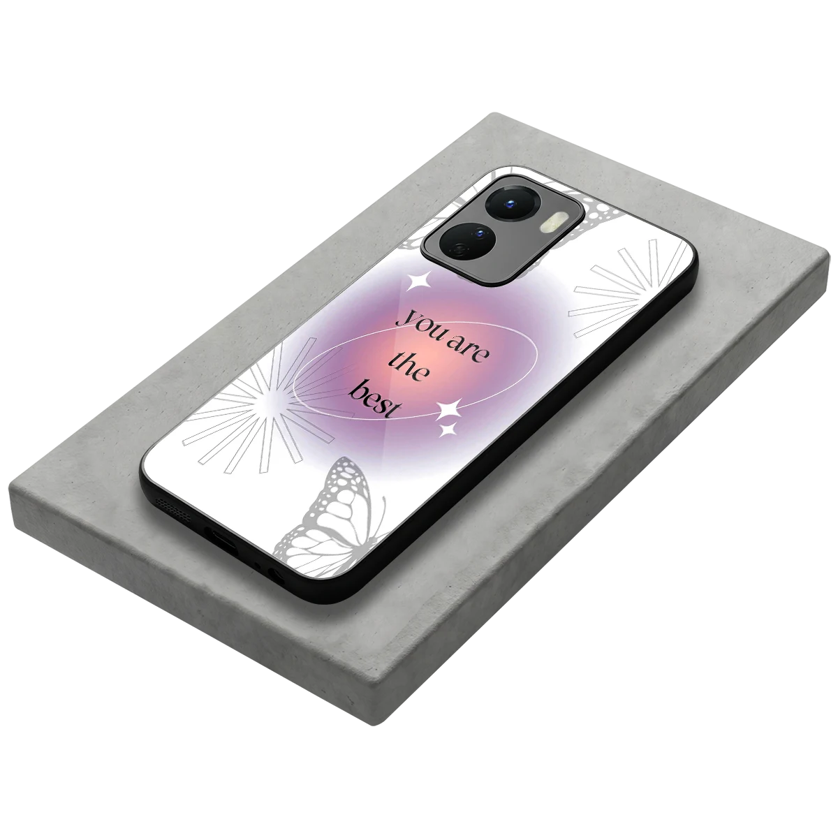 Star Power stylish phone case for vivo y16 | glossy glass and slim fit