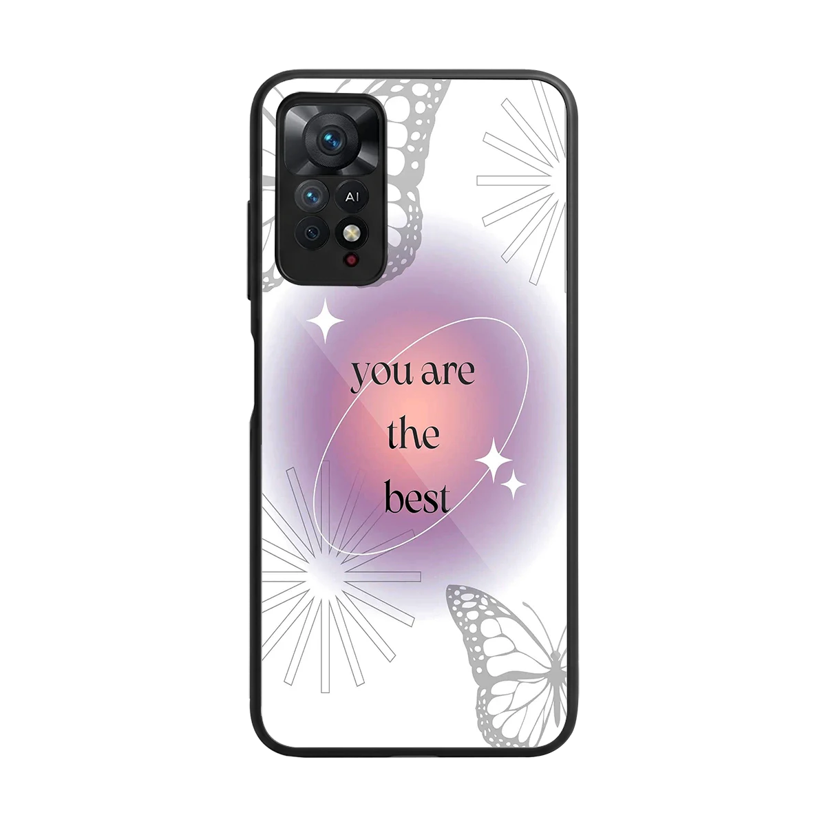 Star Power back phone cover | glass case for redmi note 11 pro