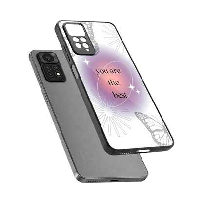Star Power sleek redmi note 11 pro cover with tempered glass back and TPU edges
