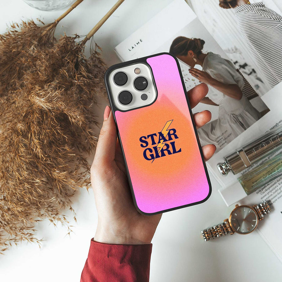 Star Girl Aesthetic Phone Case for Iphone 15 Pro | Glass Case