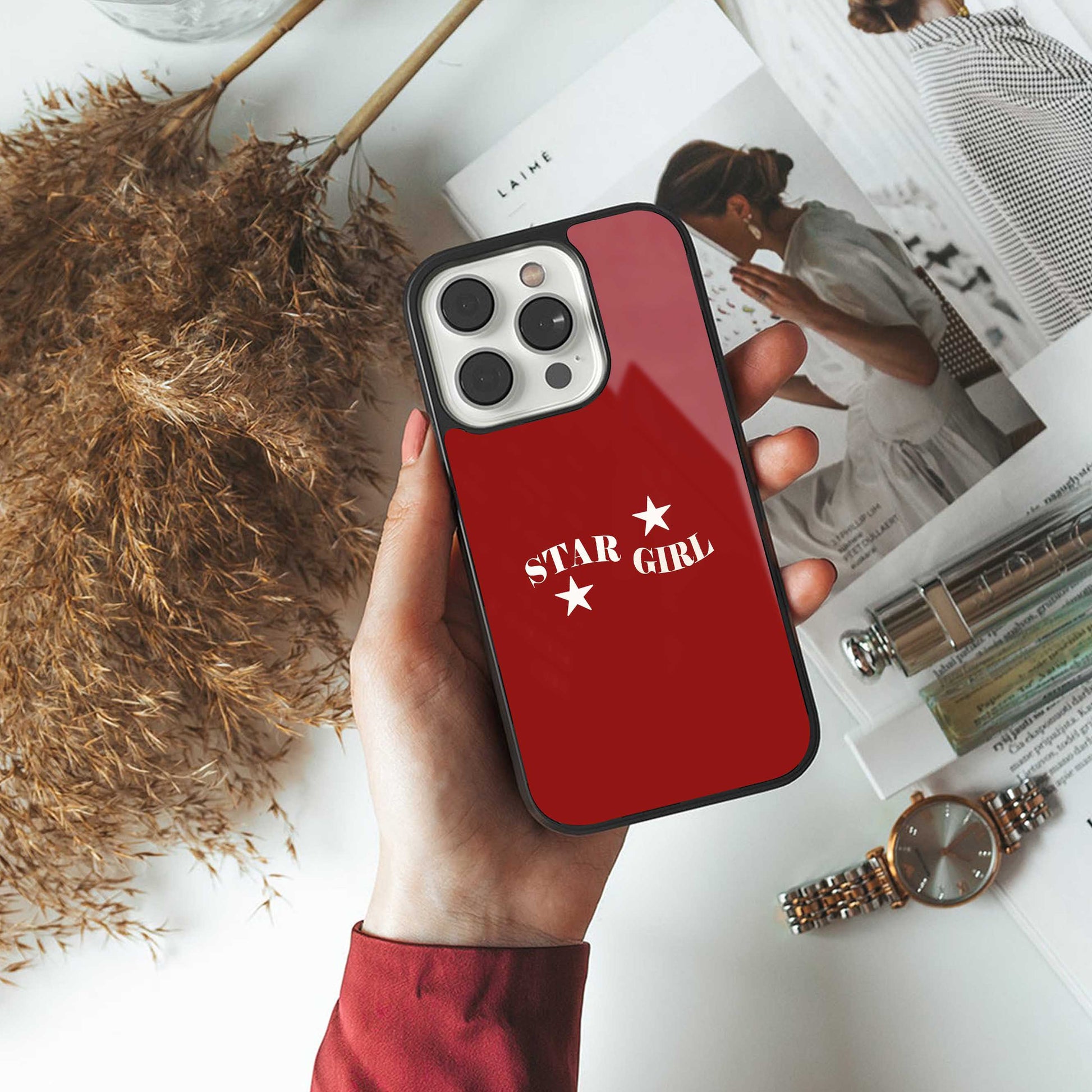 Star Girl TPU glass hybrid case for iPhone 16 | premium mobile back cover