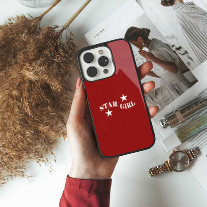 Star Girl TPU glass hybrid case for iPhone 16 | premium mobile back cover