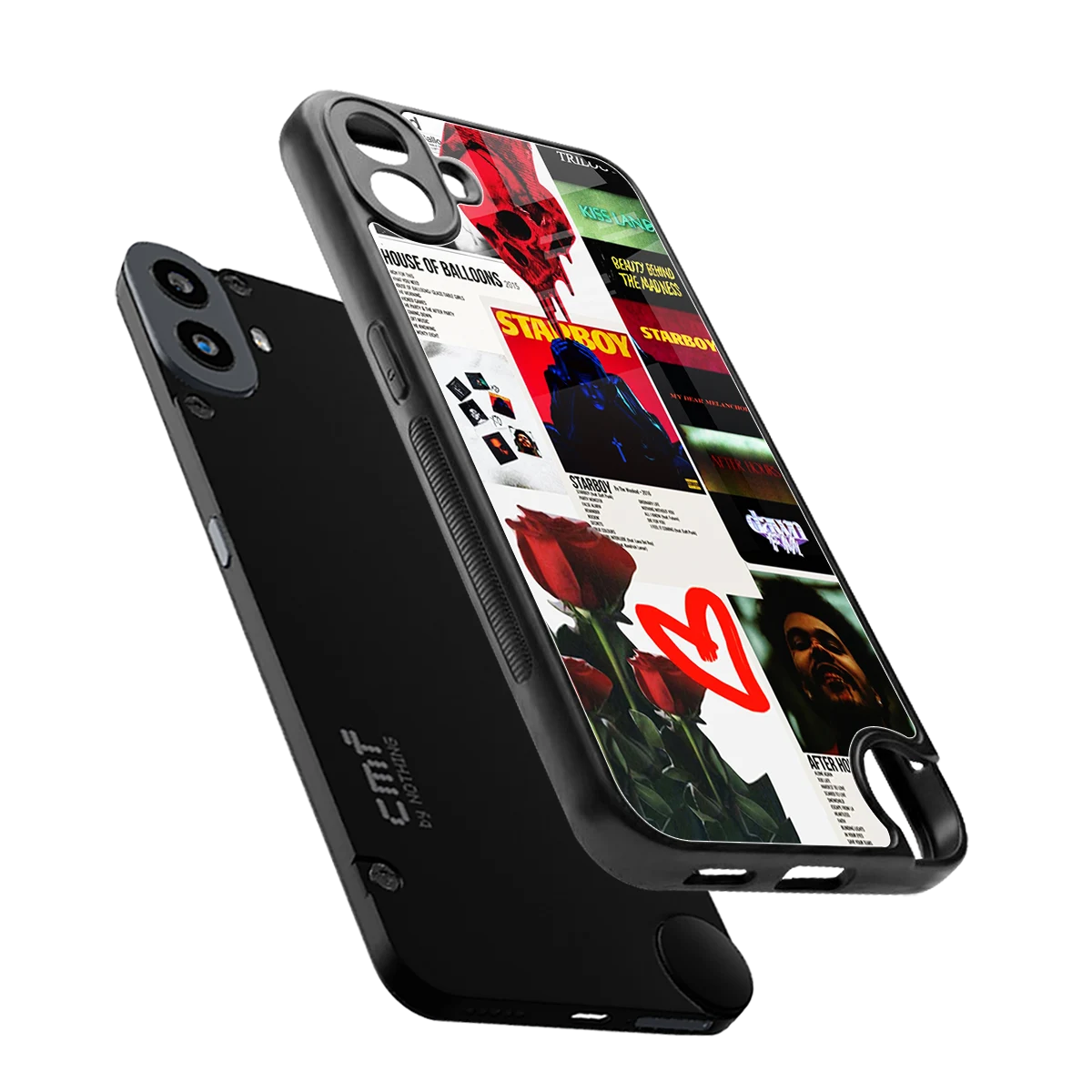 Starboy Collage sleek cmf nothing phone 1 cover with tempered glass back and TPU edges
