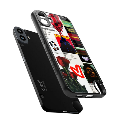 Starboy Collage sleek cmf nothing phone 1 cover with tempered glass back and TPU edges