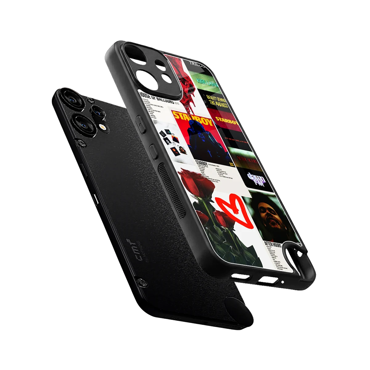 Starboy Collage sleek cmf nothing phone 2 pro cover with tempered glass back and TPU edges
