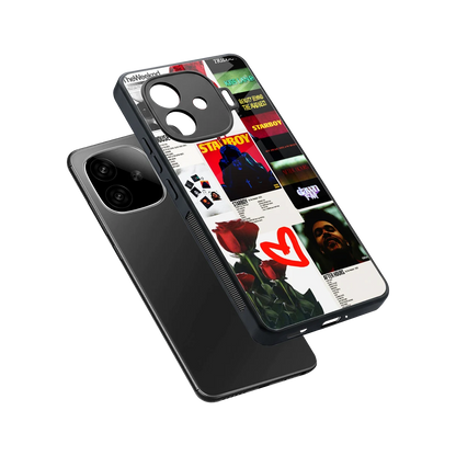 Starboy Collage sleek iqoo neo 10r 5g cover with tempered glass back and TPU edges
