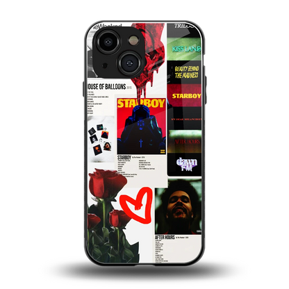 Starboy Collage back phone cover | glass case for iphone 13 mini