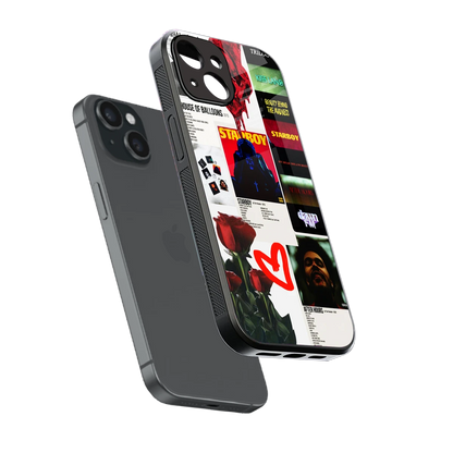 Starboy Collage sleek iphone 13 cover with tempered glass back and TPU edges