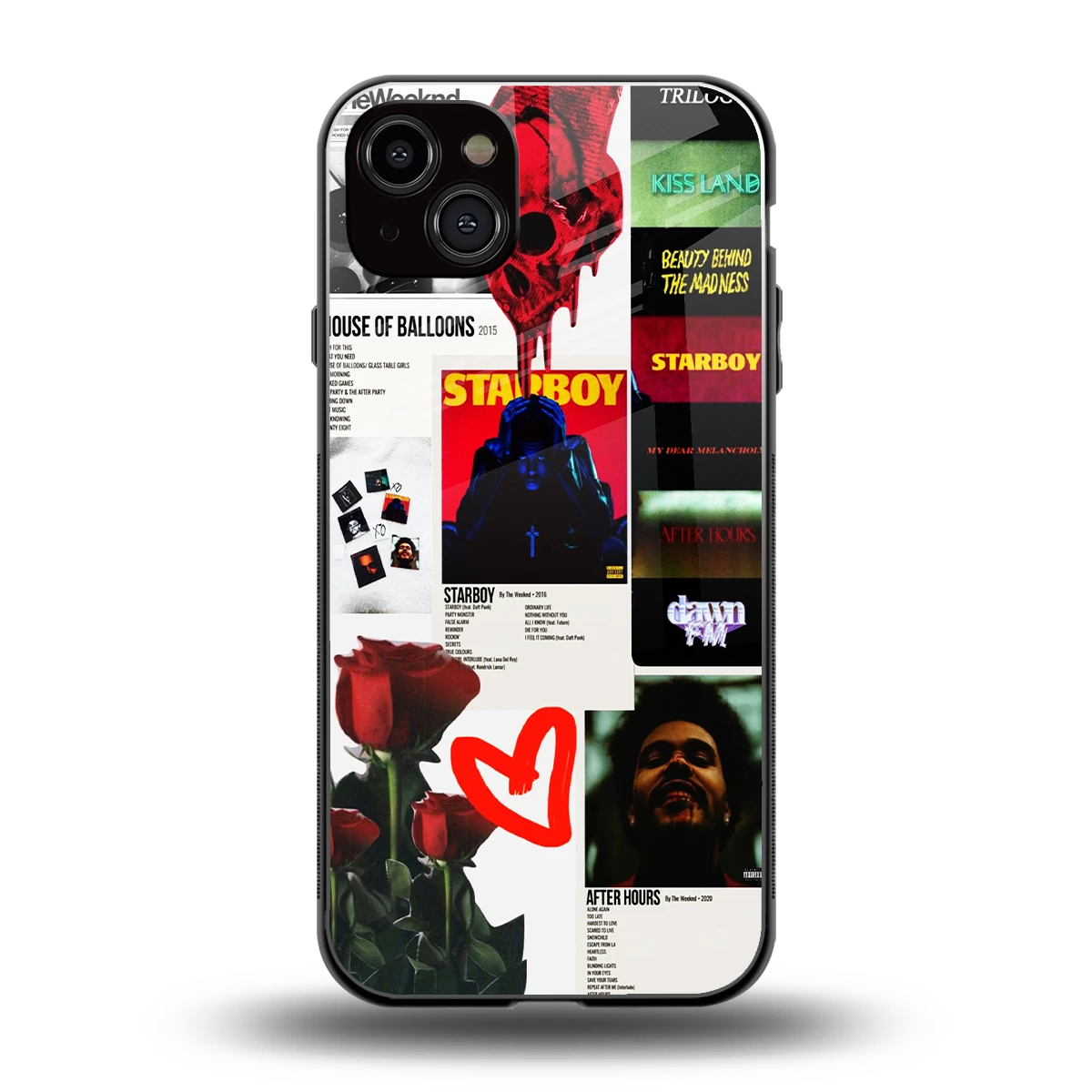 Starboy Collage back phone cover | glass case for iphone 14 plus