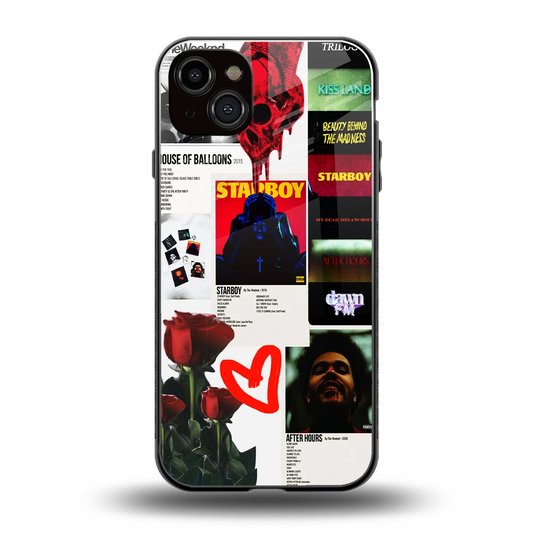 Starboy Collage back phone cover | glass case for iphone 14 plus