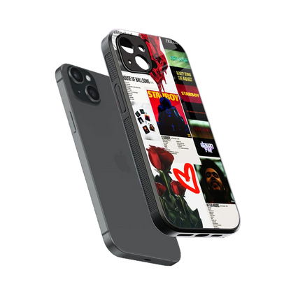Starboy Collage sleek iphone 14 plus cover with tempered glass back and TPU edges