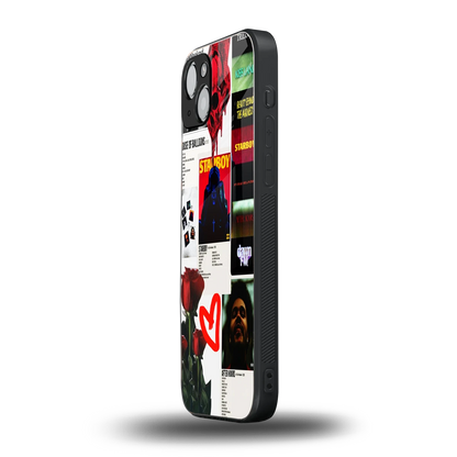 Starboy Collage iphone 14 plus mobile cover | shockproof glass phone case