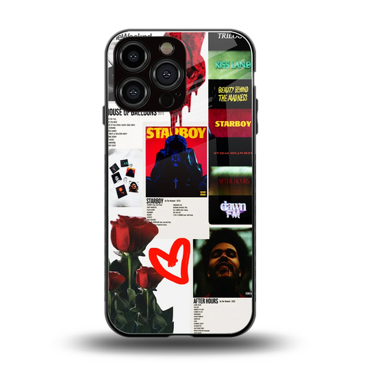 Starboy Collage back phone cover | glass case for iphone 15 pro max