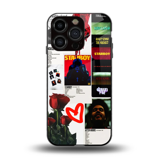 Starboy Collage back phone cover | glass case for iphone 15 pro