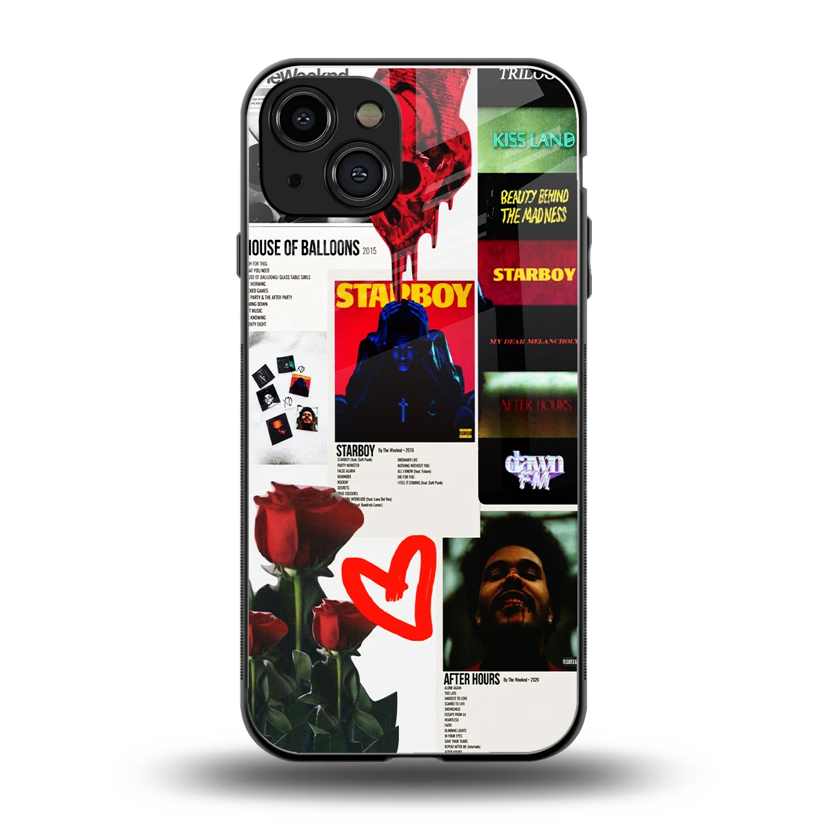 Starboy Collage back phone cover | glass case for iphone 15