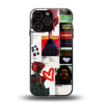 Starboy Collage back phone cover | glass case for iphone 16 pro max