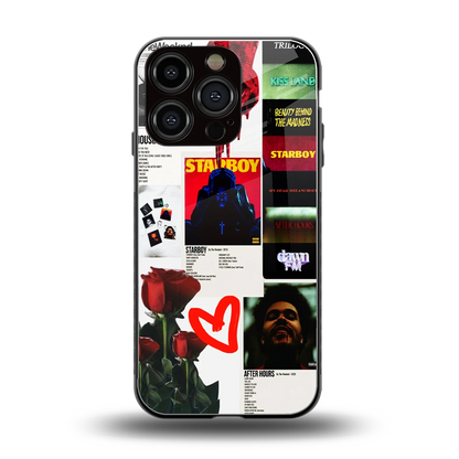 Starboy Collage back phone cover | glass case for iphone 16 pro