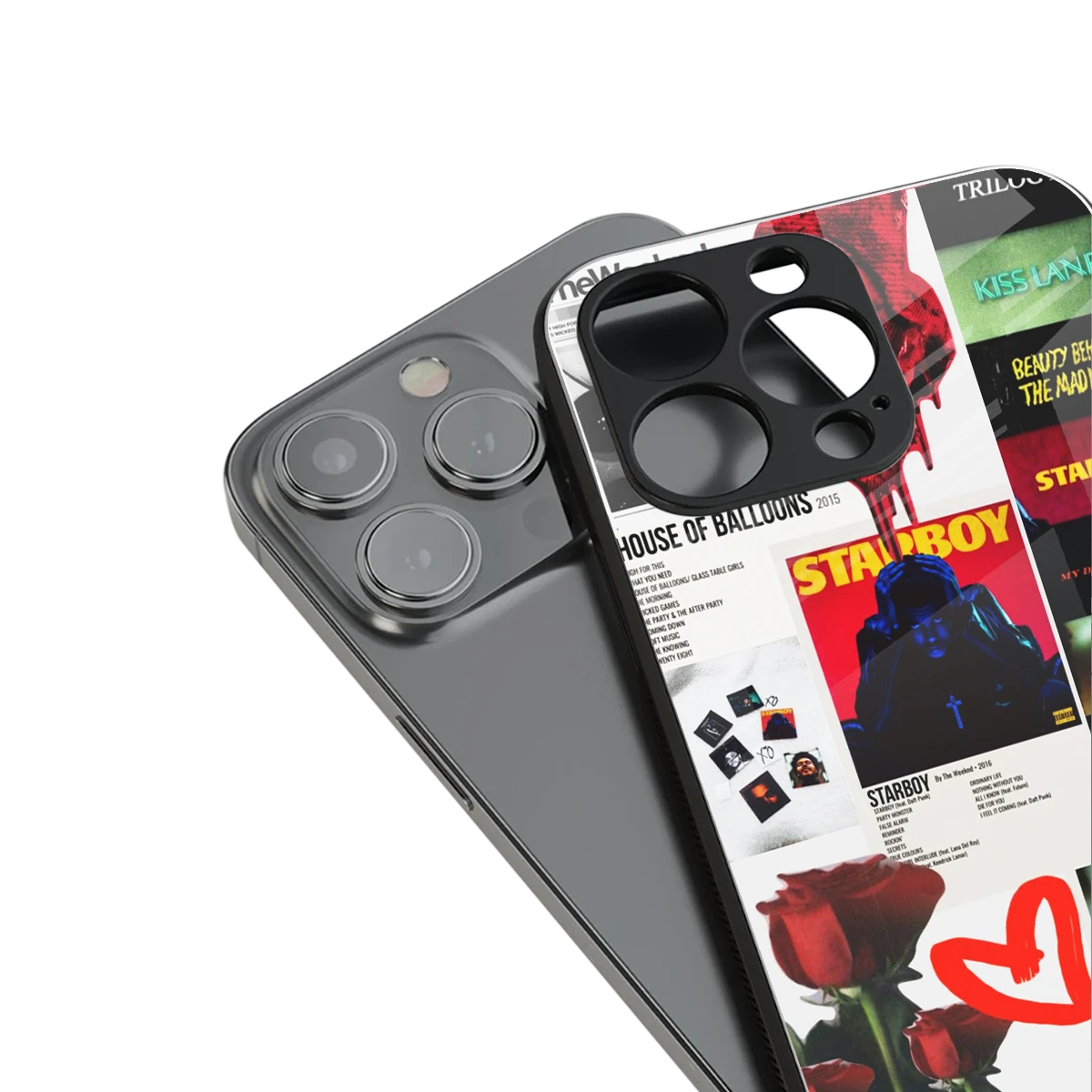Starboy Collage stylish phone case for iphone 15 pro | glossy glass and slim fit