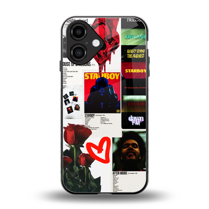 Starboy Collage back phone cover | glass case for iphone 16