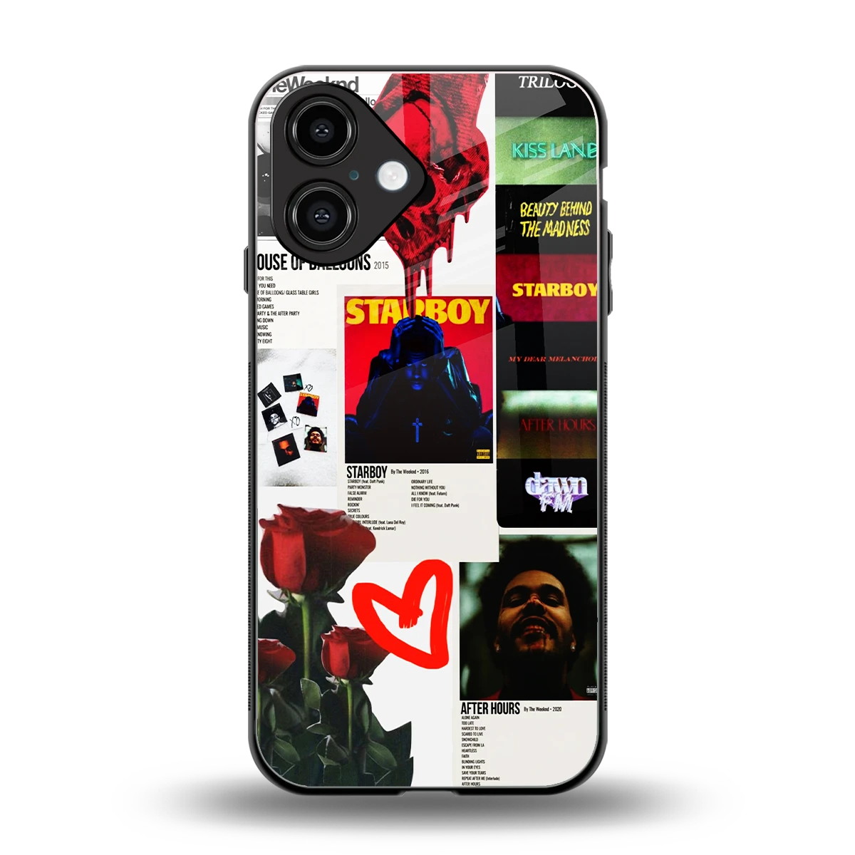 Starboy Collage back phone cover | glass case for iphone 16