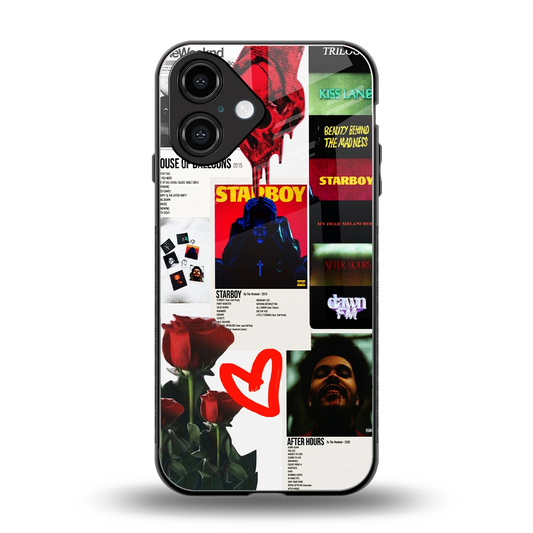 Starboy Collage back phone cover | glass case for iphone 16