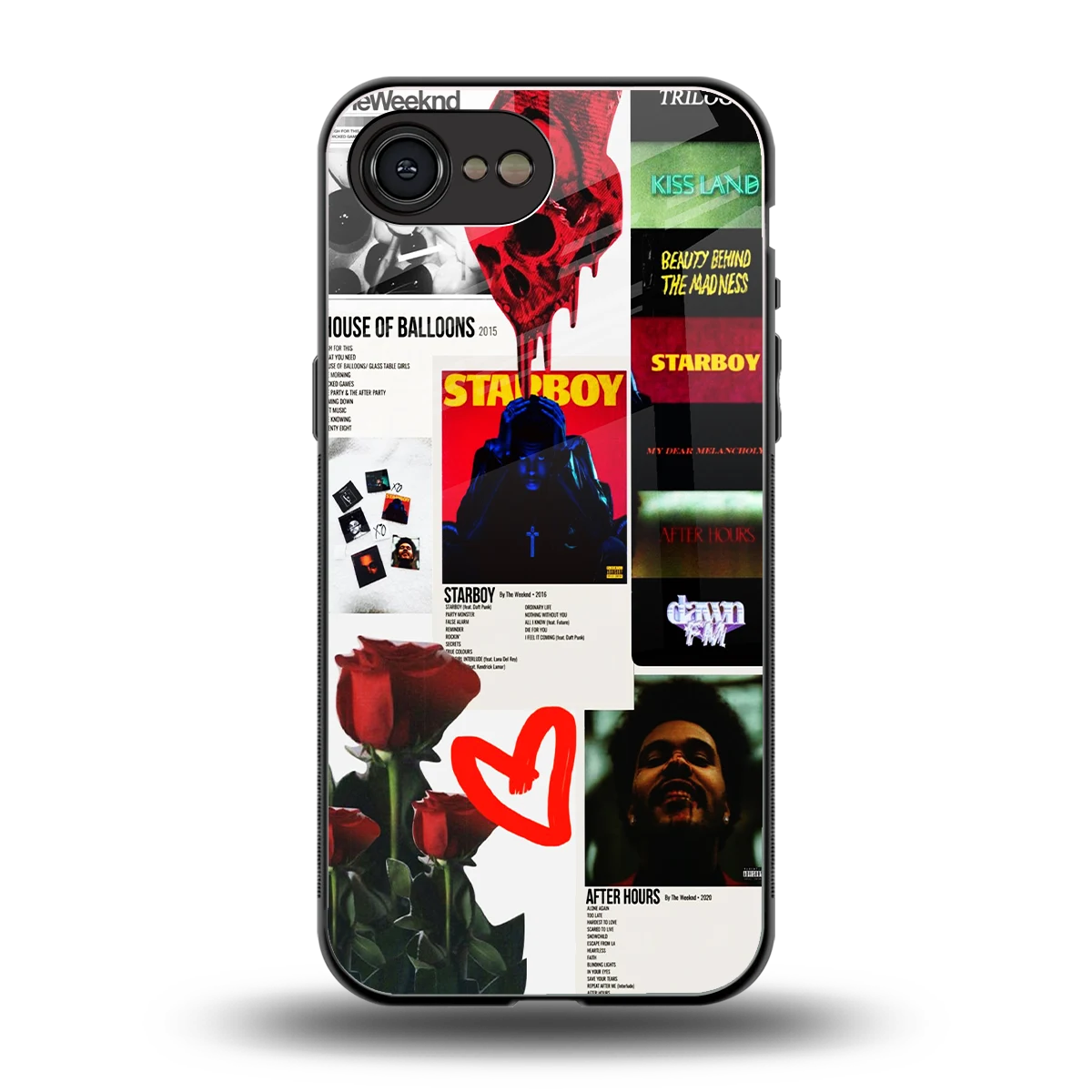 Starboy Collage back phone cover | glass case for iphone 17e