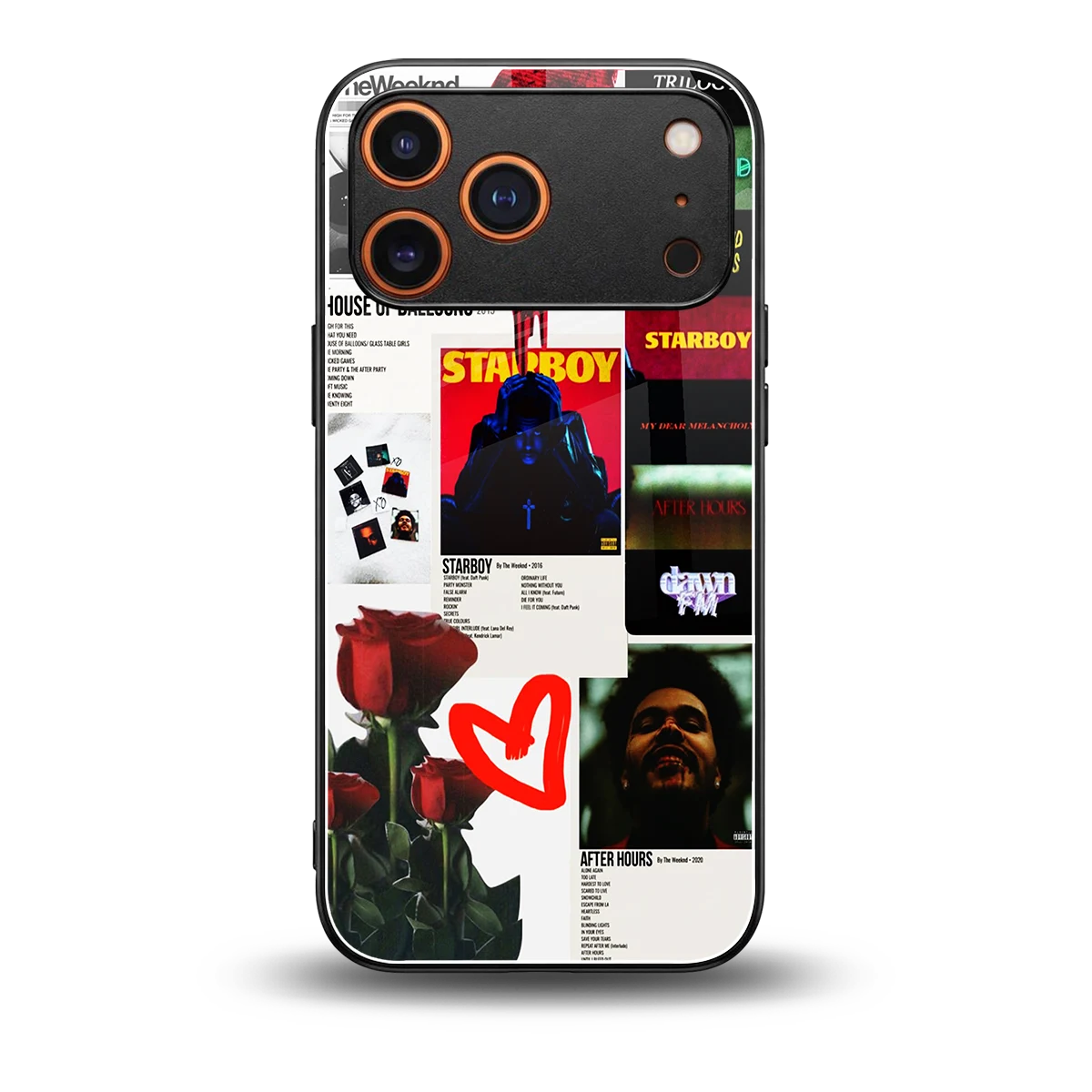 Starboy Collage back phone cover | glass case for iphone 17 pro