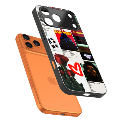 Starboy Collage sleek iphone 17 pro cover with tempered glass back and TPU edges
