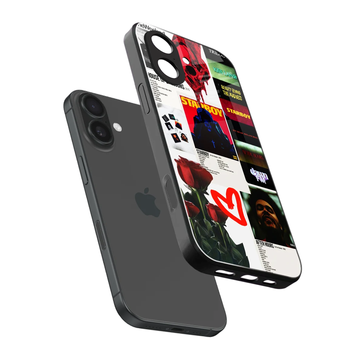 Starboy Collage sleek iphone 17 cover with tempered glass back and TPU edges