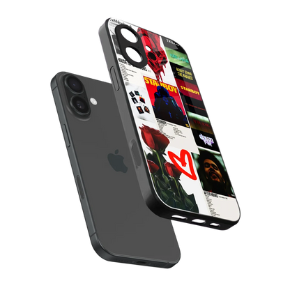 Starboy Collage sleek iphone 17 cover with tempered glass back and TPU edges