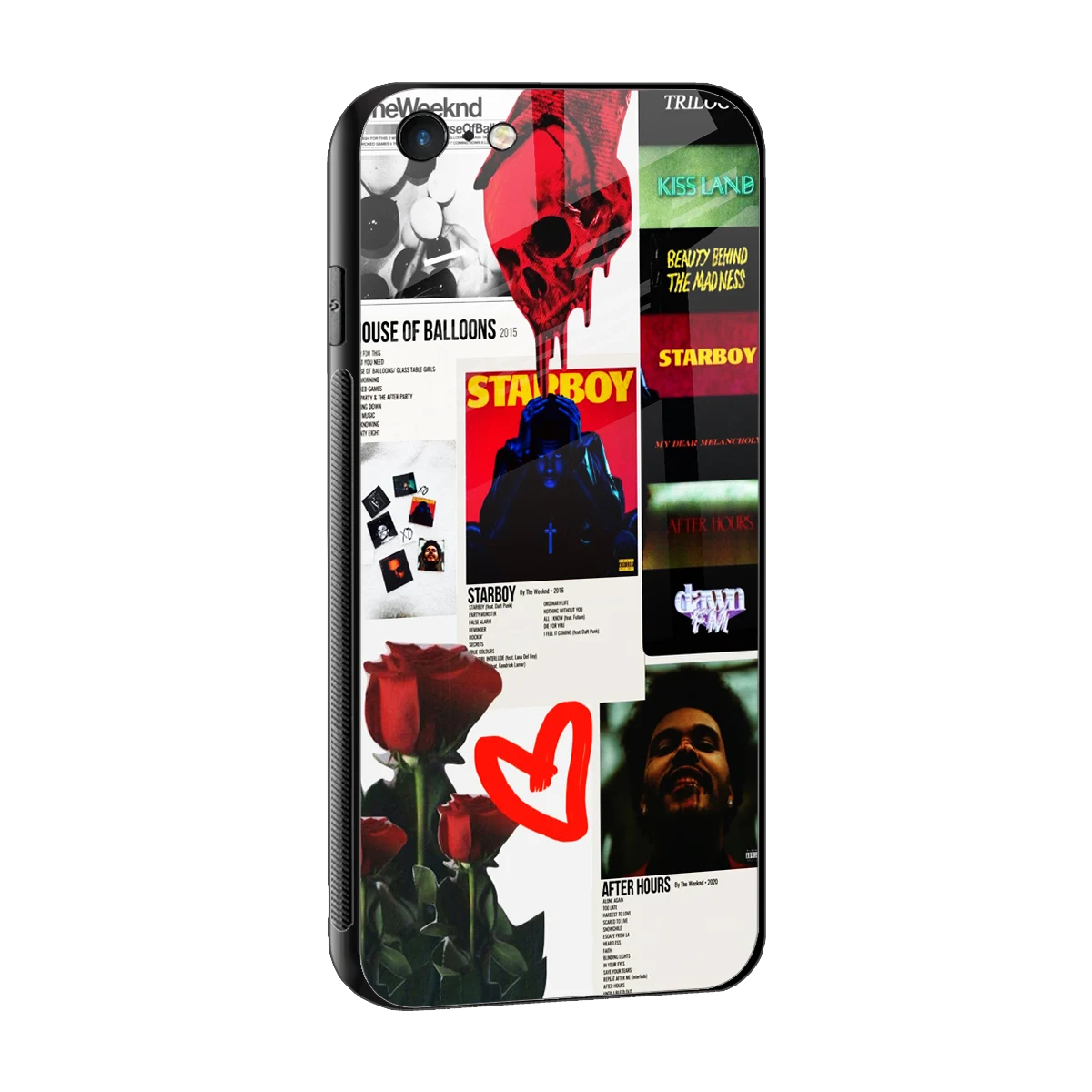 Starboy Collage sleek iphone 6 cover with tempered glass back and TPU edges